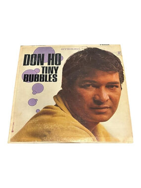 Vintage Don Ho Vinyl LP Tiny Bubbles Rise Records Hawaiian Vocal Black Canada